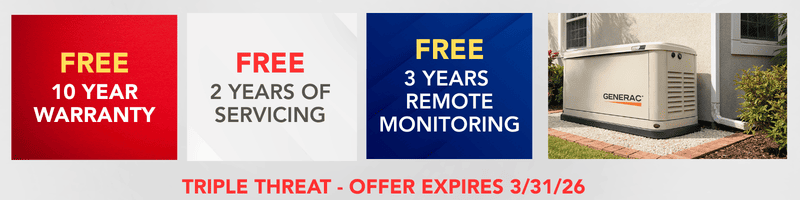 Generac standby generator offer for Rack Electric customers