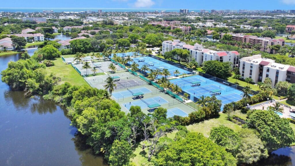 The coastal city of Boca Raton in South Florida, several homes in need of AC maintenance.